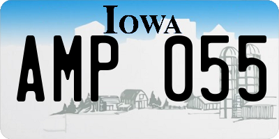 IA license plate AMP055