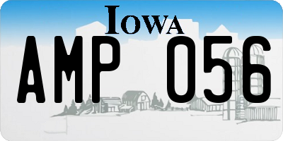 IA license plate AMP056