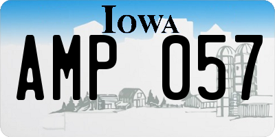 IA license plate AMP057
