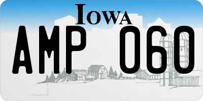 IA license plate AMP060