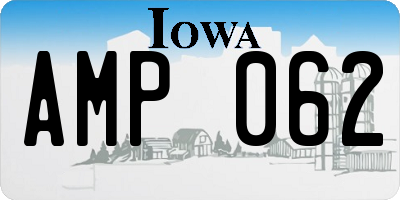 IA license plate AMP062