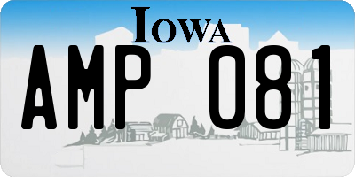 IA license plate AMP081