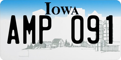 IA license plate AMP091