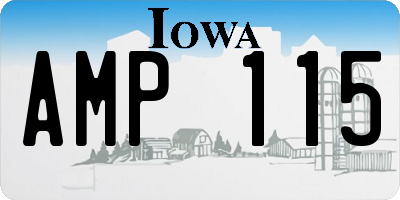 IA license plate AMP115