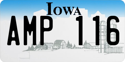 IA license plate AMP116