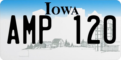 IA license plate AMP120