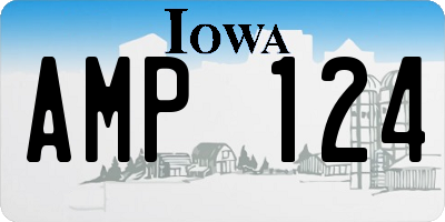 IA license plate AMP124