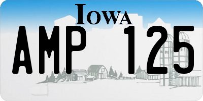 IA license plate AMP125