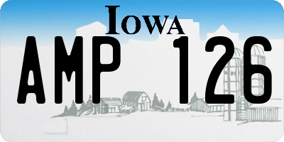 IA license plate AMP126