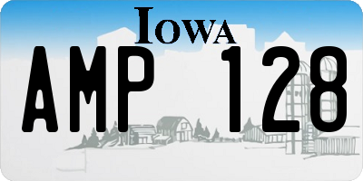 IA license plate AMP128