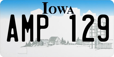 IA license plate AMP129