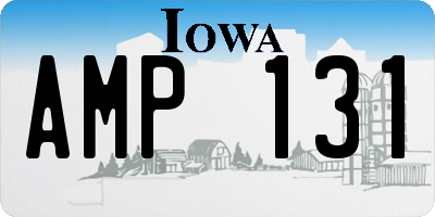 IA license plate AMP131