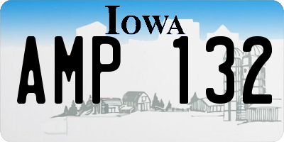 IA license plate AMP132