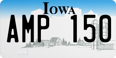 IA license plate AMP150