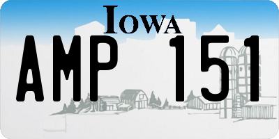 IA license plate AMP151