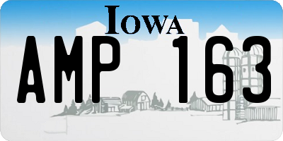 IA license plate AMP163