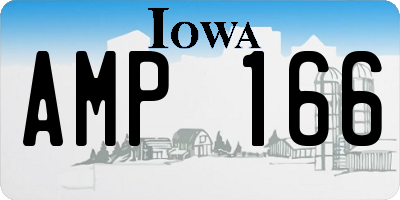 IA license plate AMP166