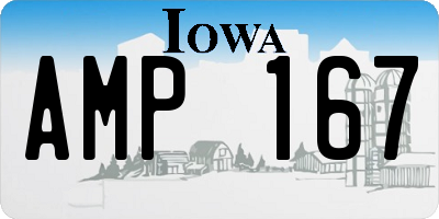 IA license plate AMP167