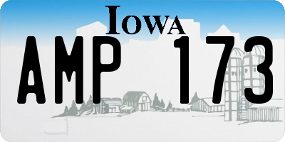 IA license plate AMP173