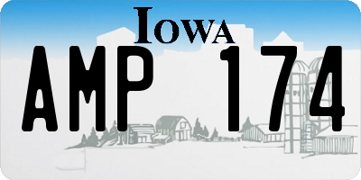 IA license plate AMP174