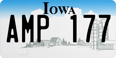 IA license plate AMP177