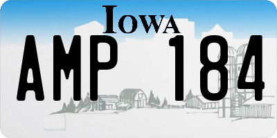 IA license plate AMP184