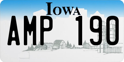 IA license plate AMP190