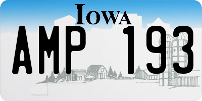 IA license plate AMP193