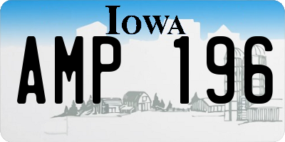 IA license plate AMP196