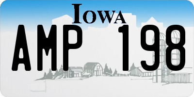 IA license plate AMP198