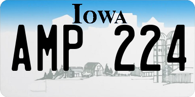 IA license plate AMP224