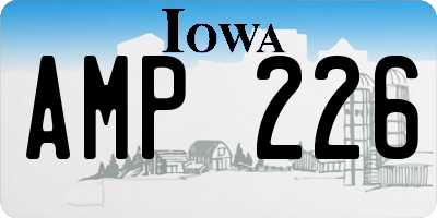 IA license plate AMP226