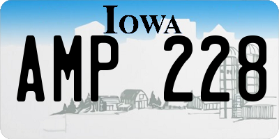 IA license plate AMP228