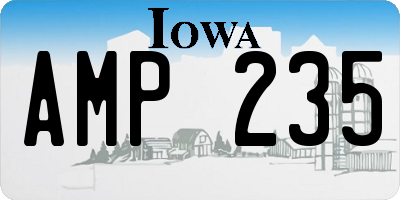 IA license plate AMP235
