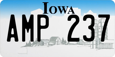IA license plate AMP237
