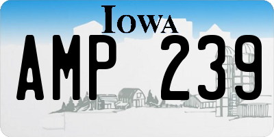 IA license plate AMP239
