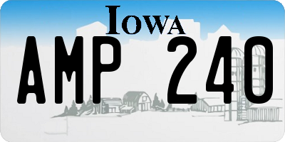 IA license plate AMP240