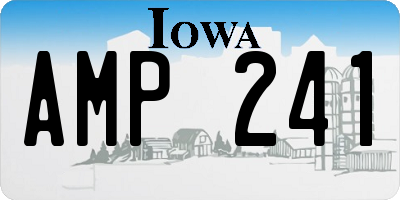 IA license plate AMP241