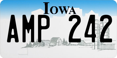 IA license plate AMP242