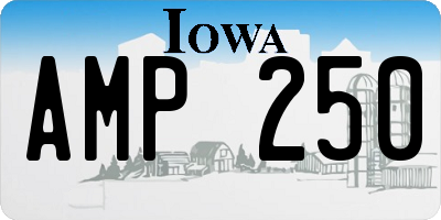 IA license plate AMP250