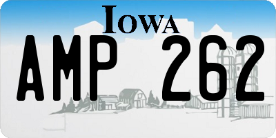 IA license plate AMP262