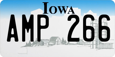 IA license plate AMP266