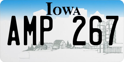 IA license plate AMP267