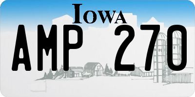 IA license plate AMP270
