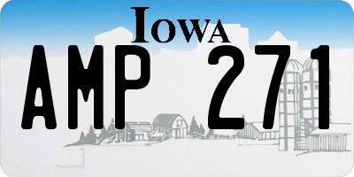 IA license plate AMP271