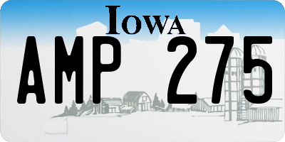 IA license plate AMP275