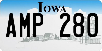 IA license plate AMP280