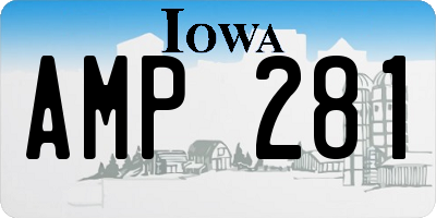 IA license plate AMP281