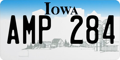 IA license plate AMP284