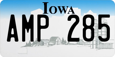 IA license plate AMP285